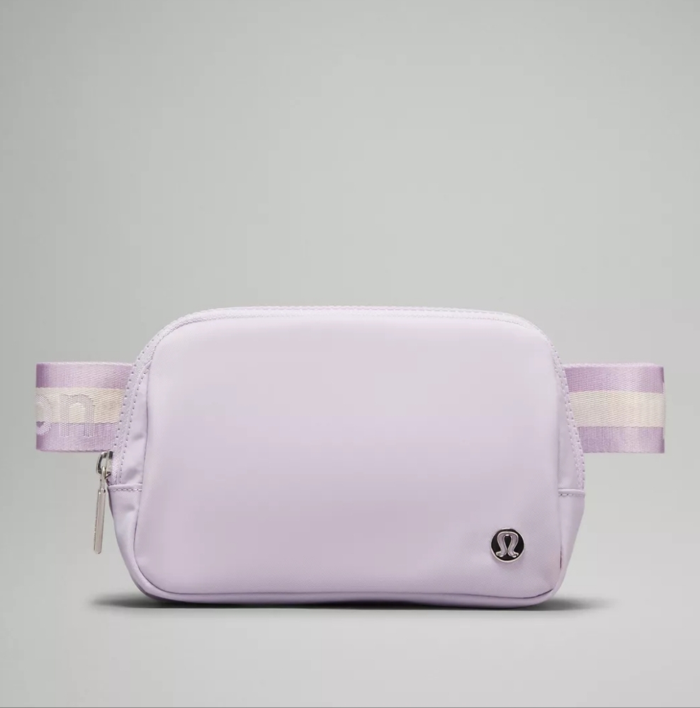 Lululemon Everywhere Belt Bag 1L WordMark In HTF Lilac Ether/White Opal/White